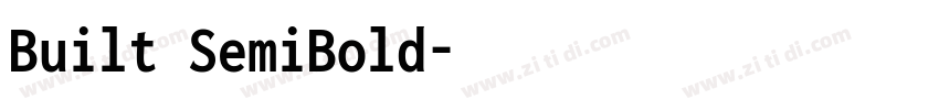 Built SemiBold字体转换